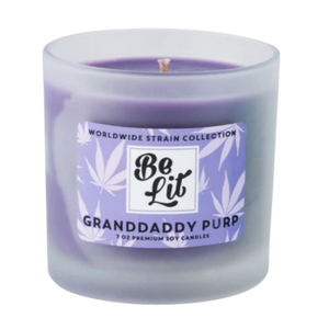 Be Lit Premium 7oz Odor Eliminating Terpene Candle, Grand Daddy Purp