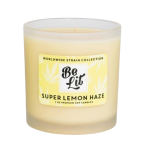 Be Lit Premium 7oz Odor Eliminating Terpene Candle, Super Lemon Haze
