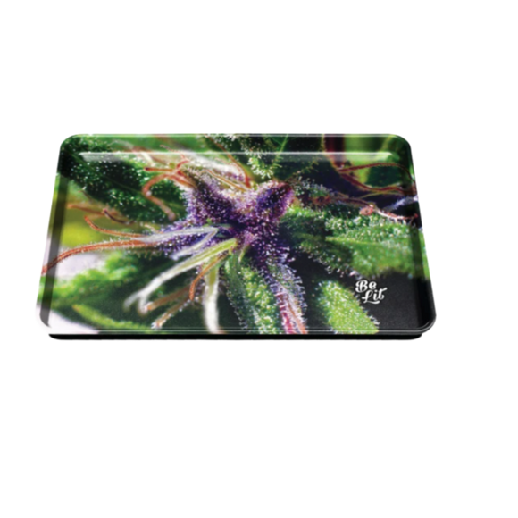 Be Lit Large Rolling Tray, Macro Buds