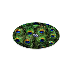 Be Lit Round Rolling Tray, Peacock