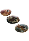 Be Lit Brand - Solid Stone Pipe, Natural Round Jasper
